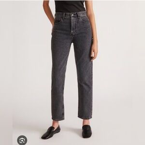 NWT• Everlane The Cheeky Bootcut Jean High Rise Washed Black Size 26 Cropped
